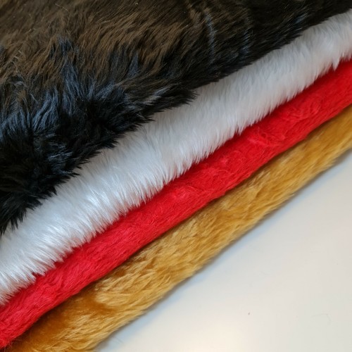 Soft Long Pile Faux Fur Material Furry Hair Cuddly Craft Christmas Fabric 58" - Picture 7 of 78