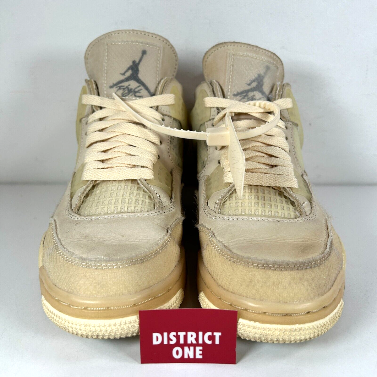 Off White x Wmns Air Jordan 4 Retro SP Sail - Size 8W / 6.5M