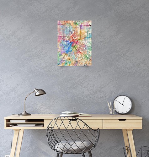 Póster - Mapa de Houston, calles abstractas modernas de la ciudad, 4 tamaños - Imagen 3 de 25