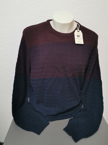 Maglione maglione MILANO ITALY taglia 3XL 58 blu rosso vinaccia girocollo sfumato - Foto 2 di 6