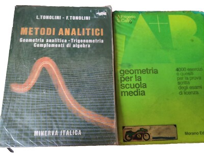 2 Lehrbücher Geometrie Trigonometrie und Algebra 80er Jahre - Vintage Buch