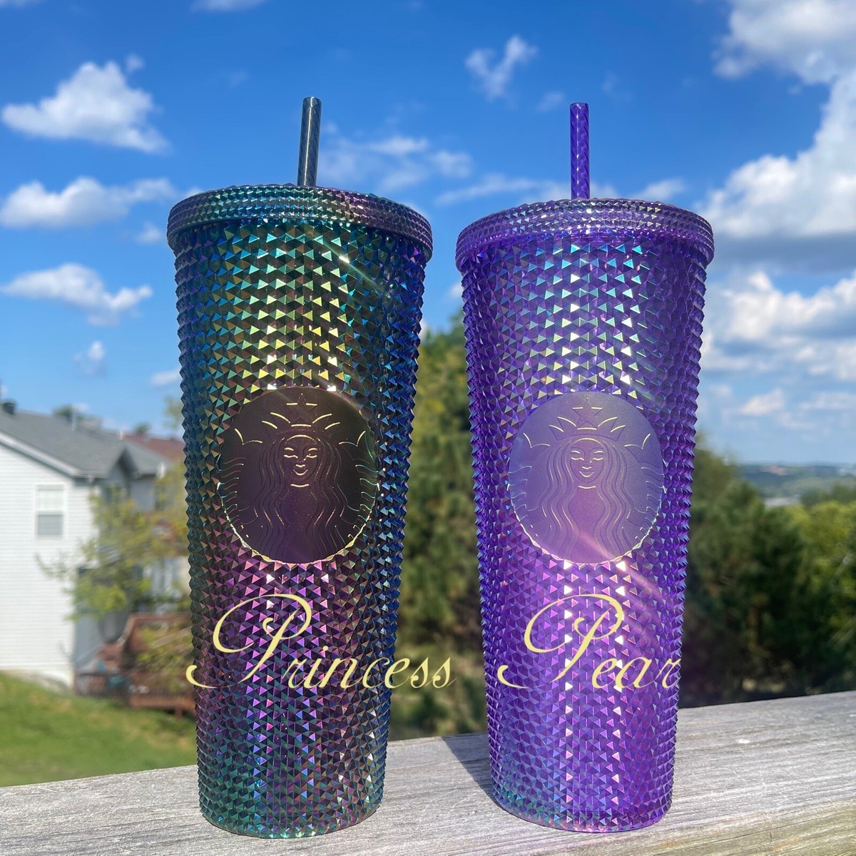 Starbucks Coffee - amethyst NEW Fall 2023 Starbucks Oil Slick & Purple Studded Tumbler