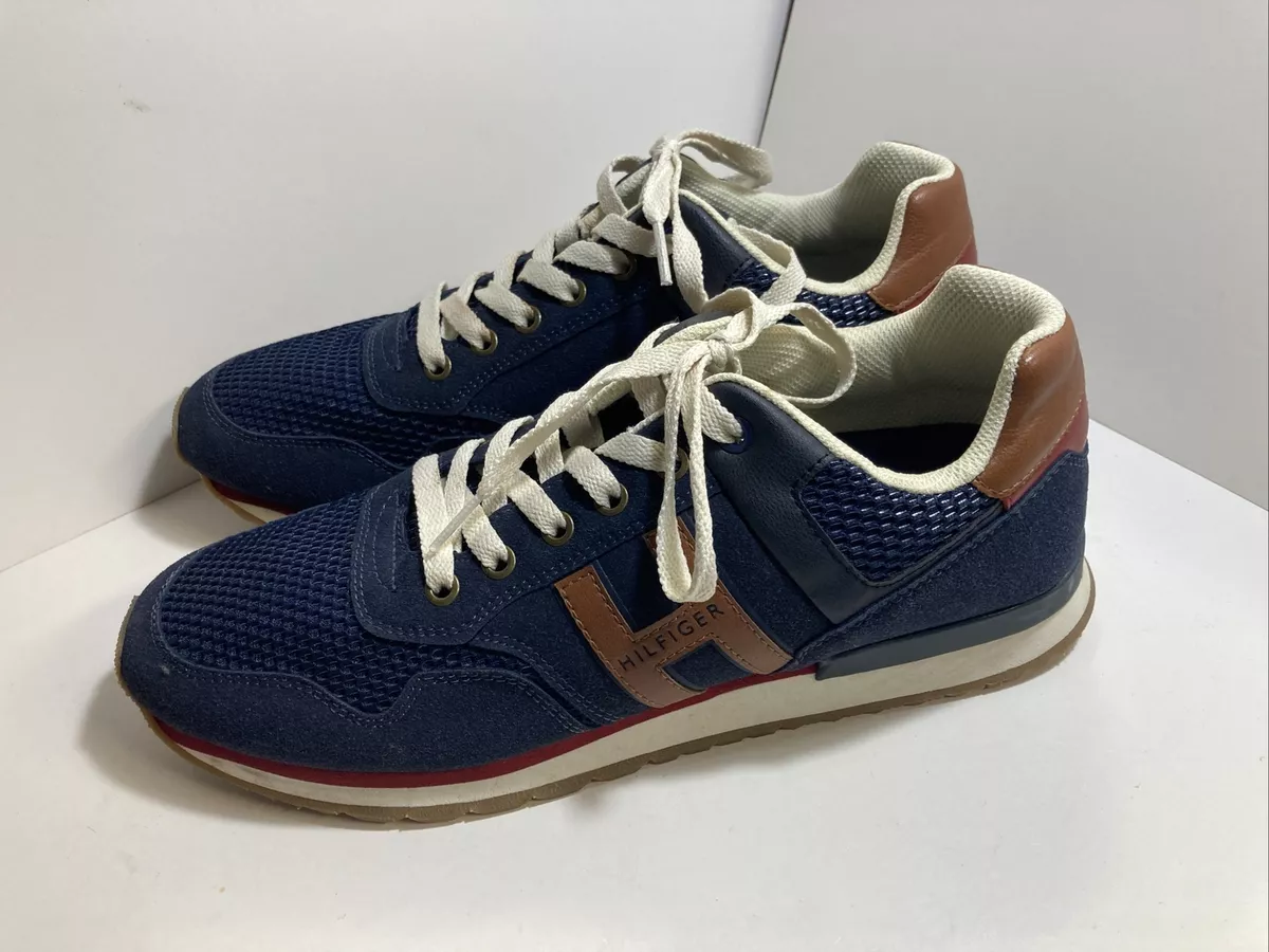 Tommy Hilfiger Logo Round Toe Sneakers in Blue for Men