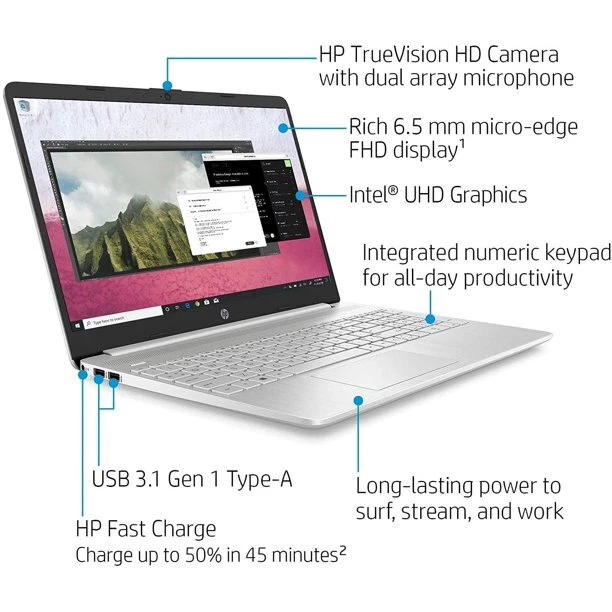 🔥 New HP 15.6" HD Touchscreen Intel i7-1065G7/12G/256G SSD/Win10 15-dy1079ms - Image 2 of 3