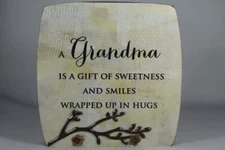 Plaque By Abbey Press 'A Grandma Is A Gift Of Sweetness & Smiles..#56241HMK  NEW