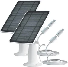 Solar Panel Compatible with Eufycam 2C/2C Pro/E40/E20/2/2 Pro/E, 5V 4W 2 Pack 