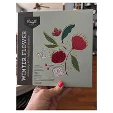 New Craft Crush Winter Flower Embroidery Kit
