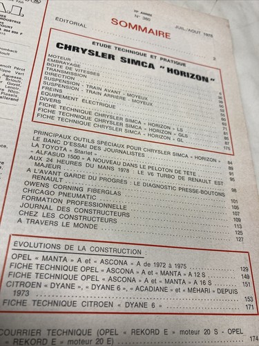 Chrysler Simca Horizon Ls Gl GLS Revisión Automoción RTA - Imagen 2 de 11