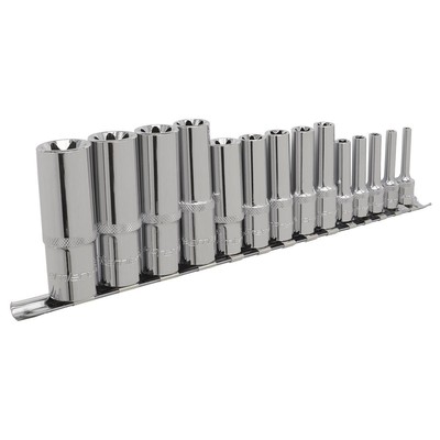 Sealey AK6114 TRX-Star Steckschlüsselsatz 14-teilig tief Innengewinde 1/4'', 3/8'' & 1/2'' Vierkantantrieb E4-