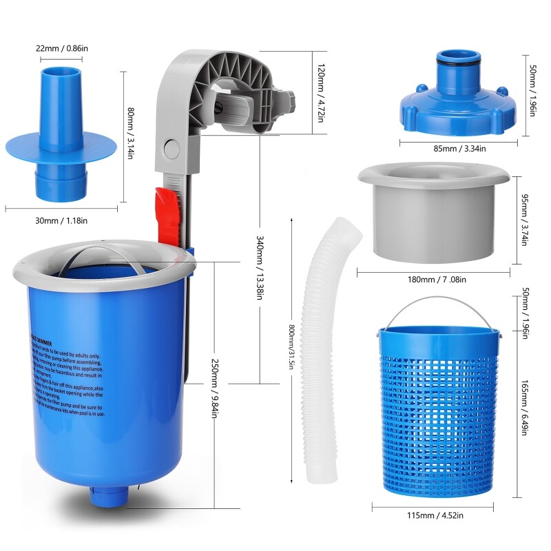 Pool Skimmer Kit Wall Mount Oil Sundries Collection Skimmers eBay