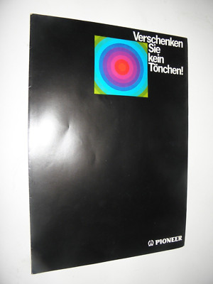 Vintage Pioneer Lautsprecher Prospekt (70er Jahre)