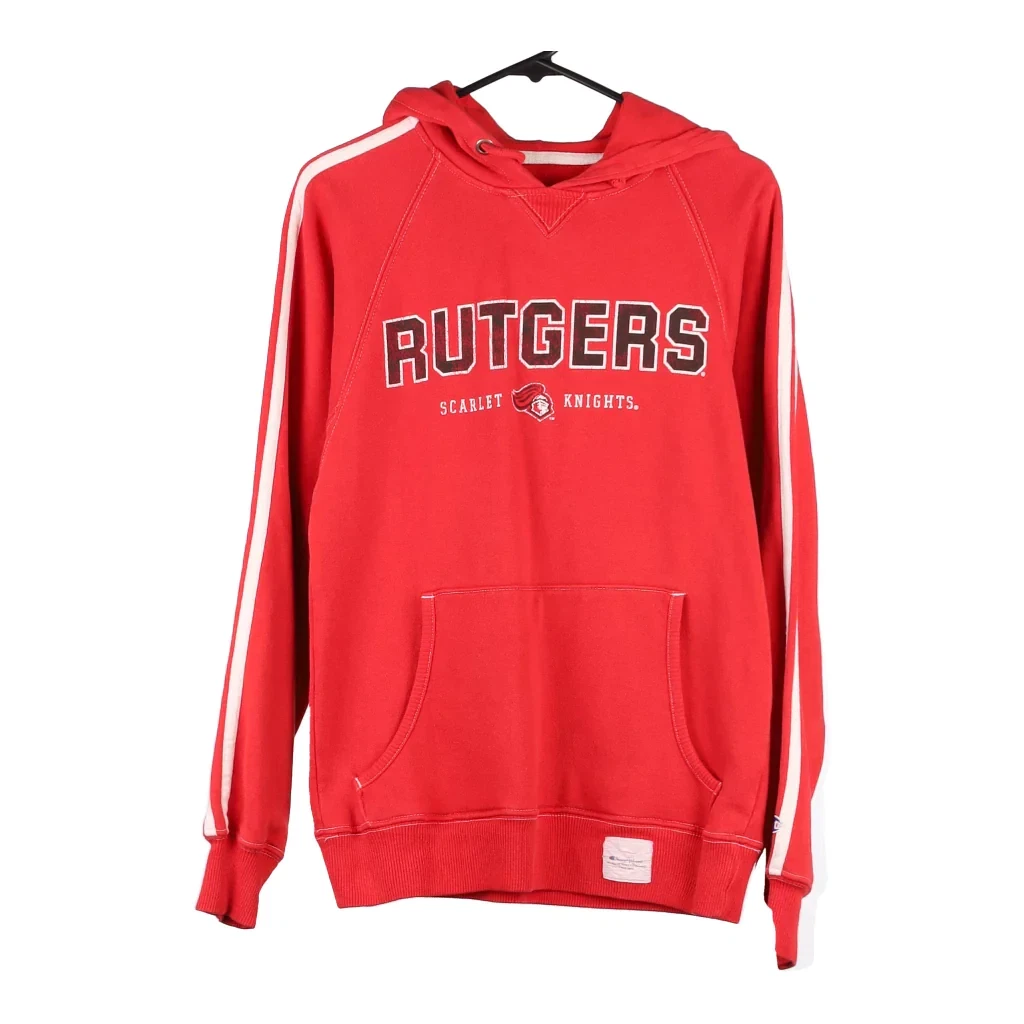 Scarlet Knights Rutgers Champion College Hoodie Small Red Cotton Blend