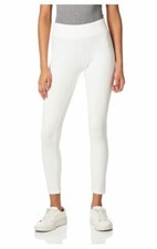 HUE White Ultra Cotton Leggings Size Extra Small U12665 w/ Wide Waistband