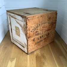 Antique Vintage Walter Baker & Co Breakfast Cocoa Chocolate Crate Dorchester MA