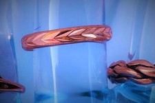 Hand Crafted Copper Ring Shimmering Band of Leaves Healing Effects Of Copper