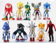 SONIC THE HEDGEHOG 10 PIECE FIGURE SET -PVC- NEXT DAY FREE SHIPPING
