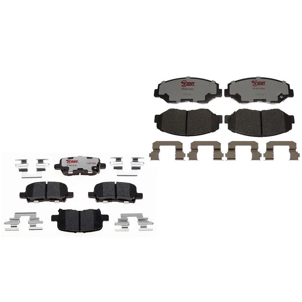 Juego de 2 pastillas de freno de disco delanteras traseras para Honda Pilot 2008 2007 2006 2005 2004 2003 Foto 2 de 4