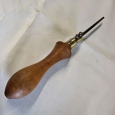 Antique/vintage Pad/Keyhole hand Saw Adjustable blade. Wood/brass features.