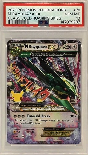 Rayquaza PSA 10 M Rayquaza EX 76/108 Celebrations Classic Collection Pokémon