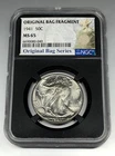 1941 ORIGINAL BAG FRAGMENT NGC WALKING LIBERTY MS65 - P262