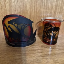 Partylite Savannah Sunrise Tealight Holder & Sconce - Elephants Giraffes（46）