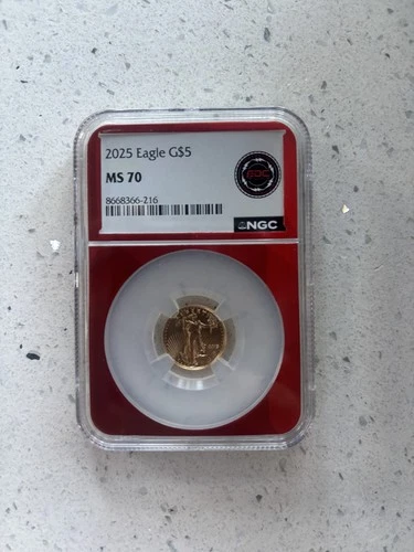 2025 1/10 oz American Gold Eagle NGC MS 70
