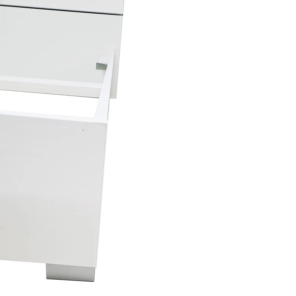 LETTO MATRIMONIALE CON GIROLETTO BIANCO EFFETTO LEGNO - Immagine 3 di 4