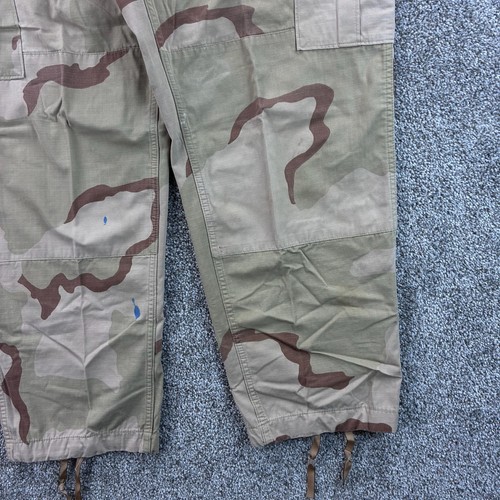 Vintage Military Pants Mens Large Short Desert Storm Tri Camo BDU Combat Ripstop - Picture 3 of 6