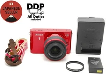 [MINT] Nikon 1 J1 10.1MP Digital Camera Red VR 10-30mm Lens w/Strap From Japan