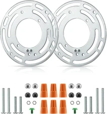 2 Pack Universal Light Fixture Mounting Bracket, 4 Inches Diameter Steel Crossba