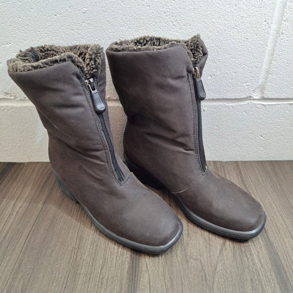 Calentadores de Puntera Invierno Botas de Nieve Marrón Oscuro Botas de Nieve Aisladas Para Mujer Talla 6N Foto 2 de 4