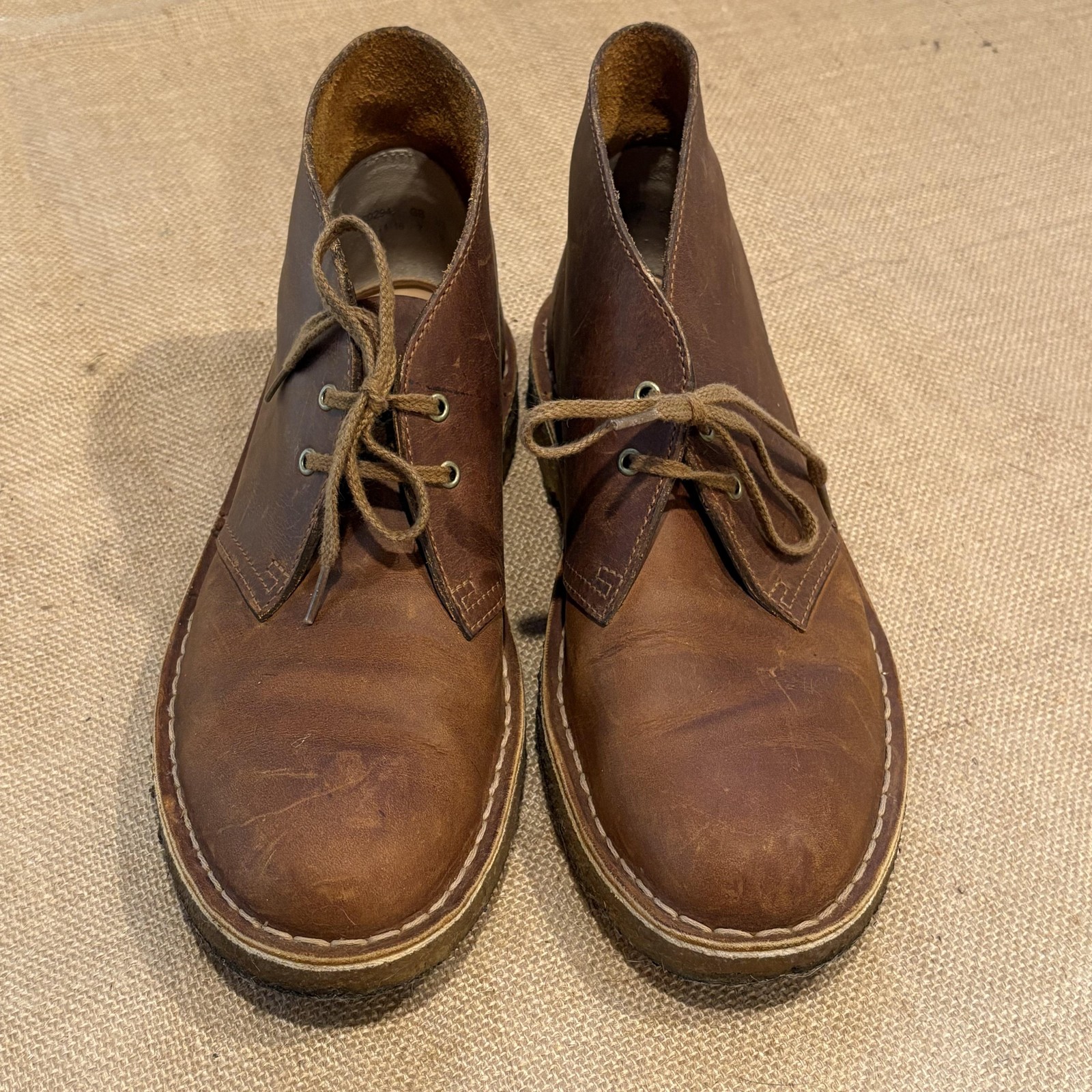 SAOLA Clarks Originals Desert Boot scarpe uomo 9 pelle marrone suola crepe casual