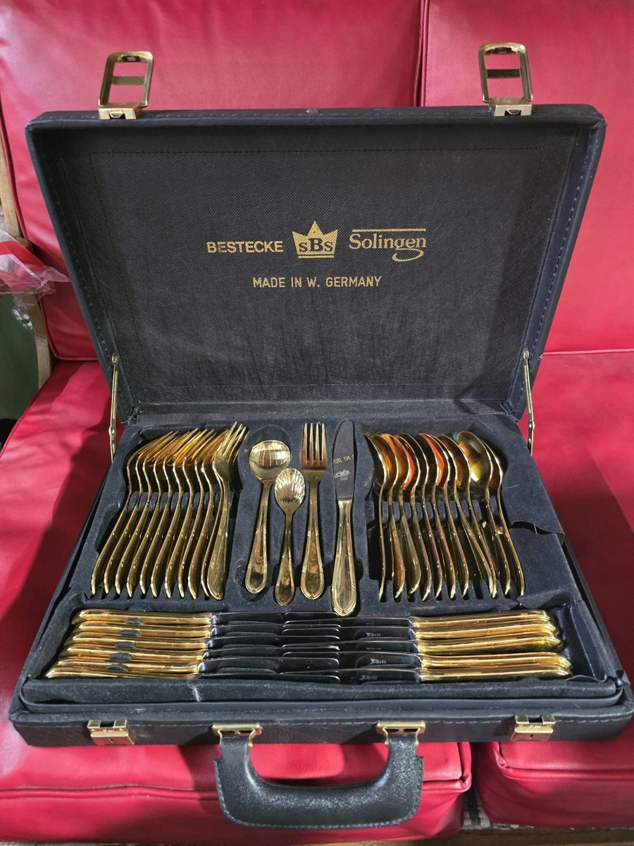 Vintage Bestecke Solingen 23/24K Gold Plated Flatware 71 Piece | eBay