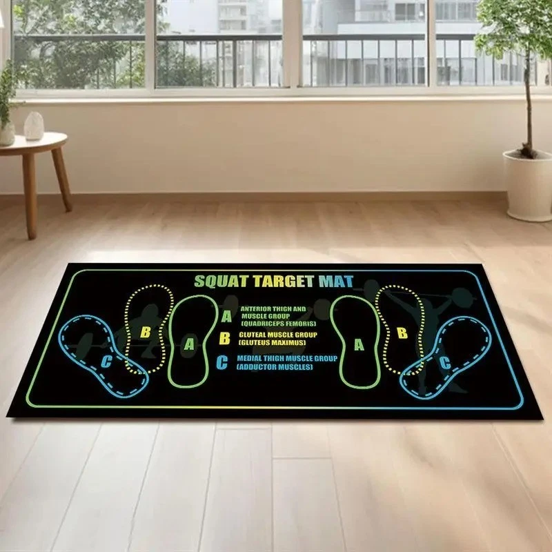 Tapis de Squat Antidérapant Guidable Gym Silicone - Tapis Positionnement Fitness - Photo 4/4