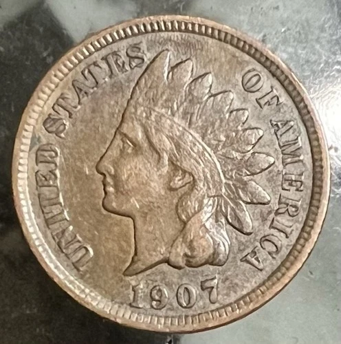1907 INDIAN HEAD CENT VF/XF