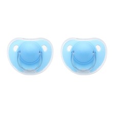 Notched Newborn Soothie Pacifier Green 0.3 Months Hospital Binky NEW, 2 PACK