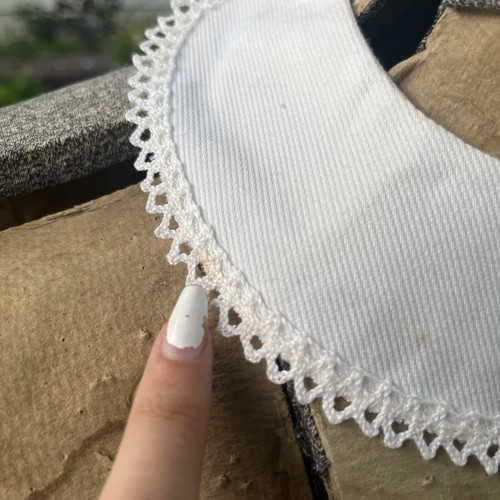 Simple 1950s Vintage Victorian Style Antique Edwardian Lace Collar Dress Trimmed - 第 3/8 張圖片