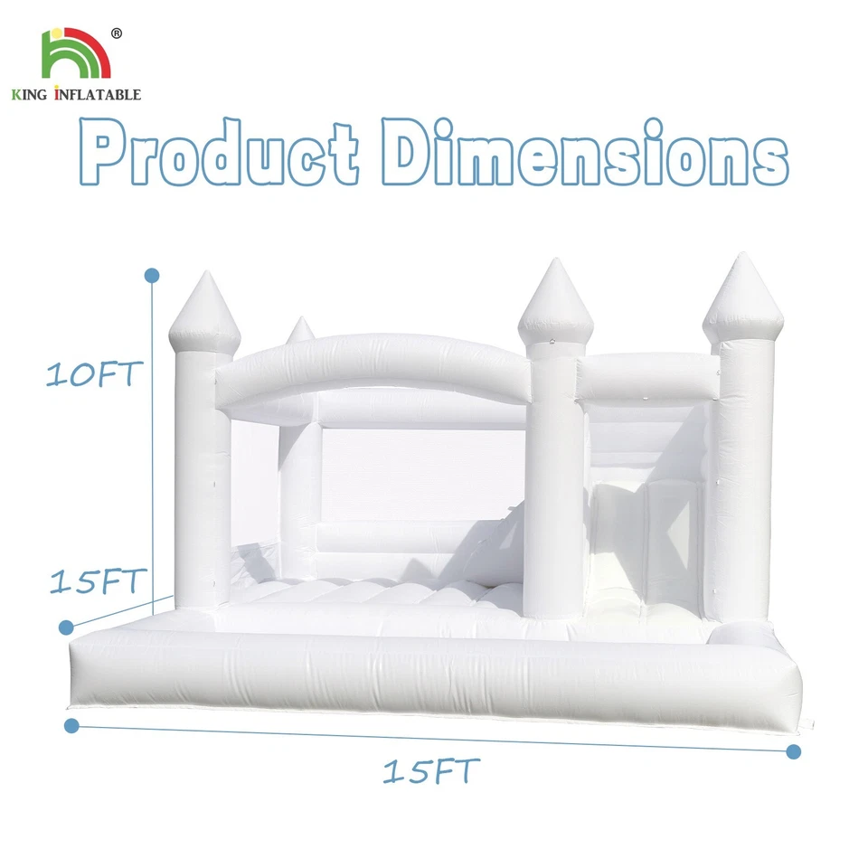 Casa de rebote inflable comercial de PVC de 13 pies/15 pies castillo de salto apto para fiesta infantil Foto 4 de 4