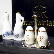 Cruets, S&P 1.846/5 -Table Spices- Reutter Porcelain DOLLHOUSE Miniature