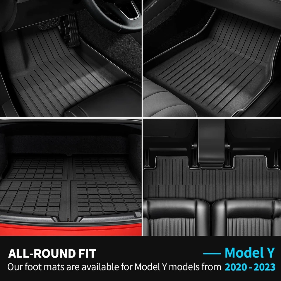 Alfombrillas aptas para maletero interior automotriz Tesla modelo Y clima Tesla Foto 4 de 4