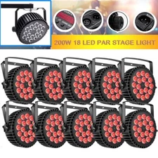 10PCS 270W DMX RGBW 18 LED Wash Par Can Stage Light Party Disco Show Gig Wedding