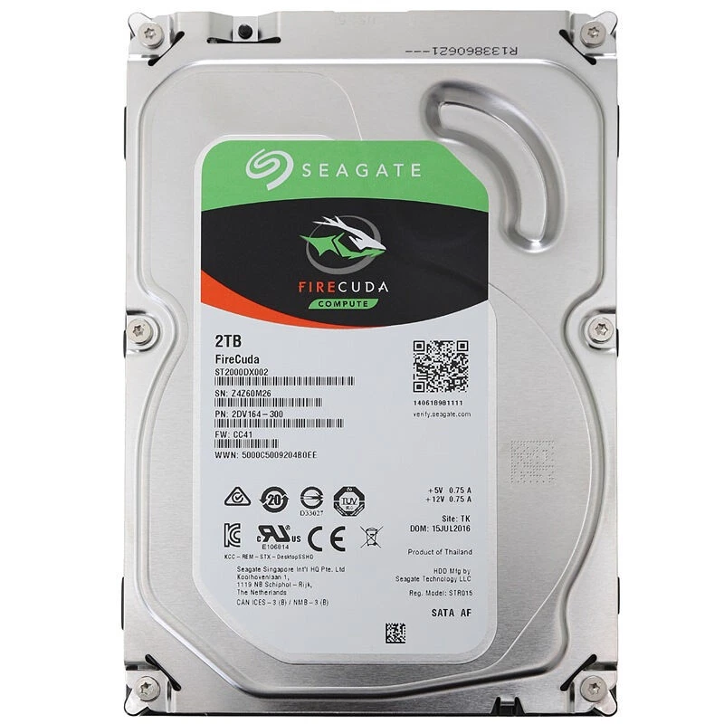 Seagate SSHD 2TB Hybrid-Festplatte 8GB SSD Flash 3,5" ST2000DX002 SATA-600 64MB - Bild 3 von 3