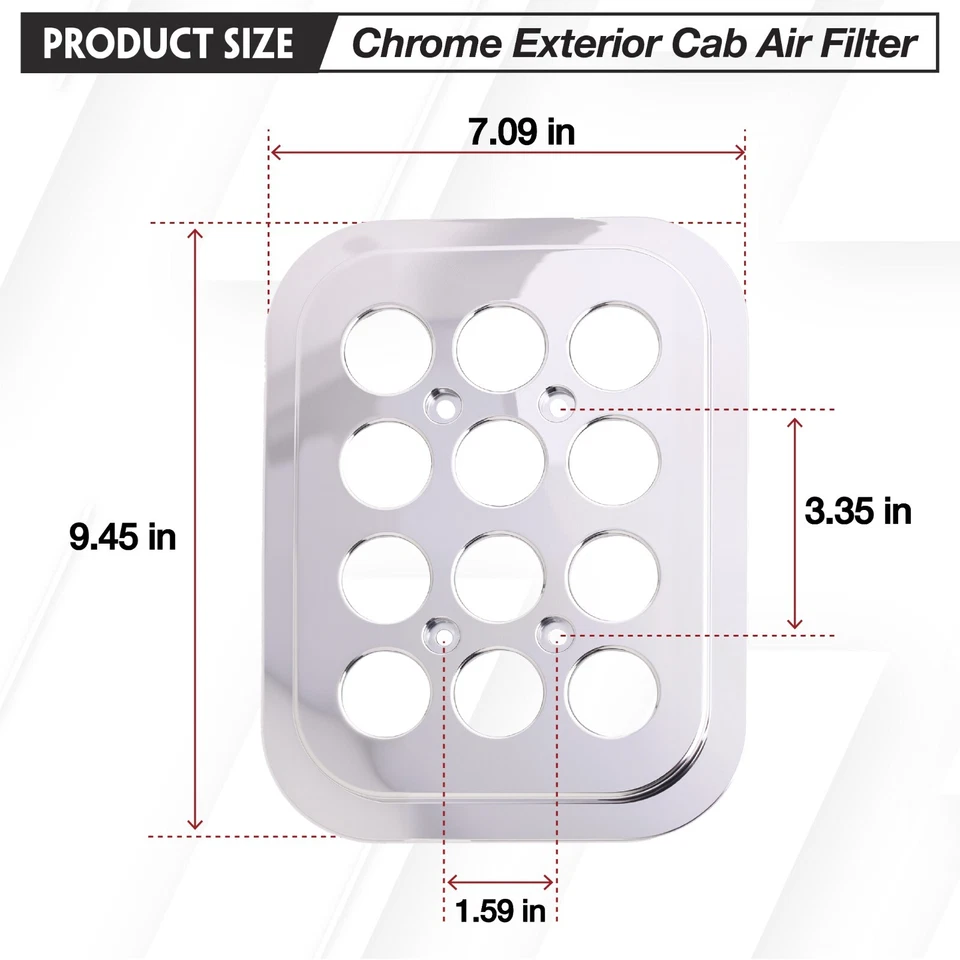Fresh Filter Cabin Filter Chrome For Kenworth With 2 Filter Layer CF19501C - Image 3 of 4