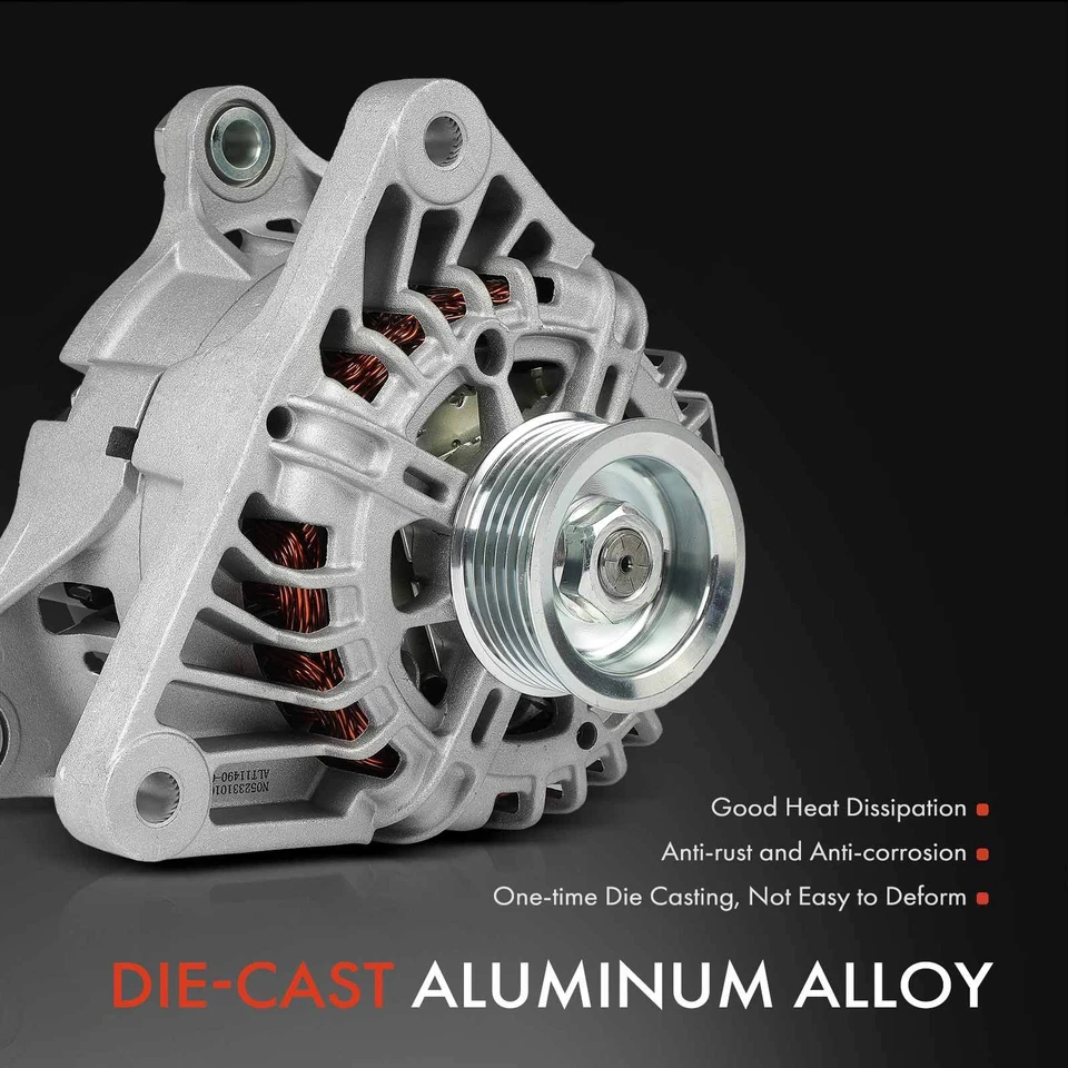 Alternador para Hyundai Genesis Coupe 2010-2012 L4 2,0 L 110 A CW polea de 6 ranuras Foto 4 de 4