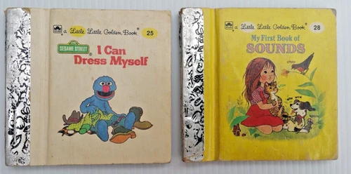 A Little Golden  Book Miniature Series No. 25 & 28 Hardcover Books Lot of  2