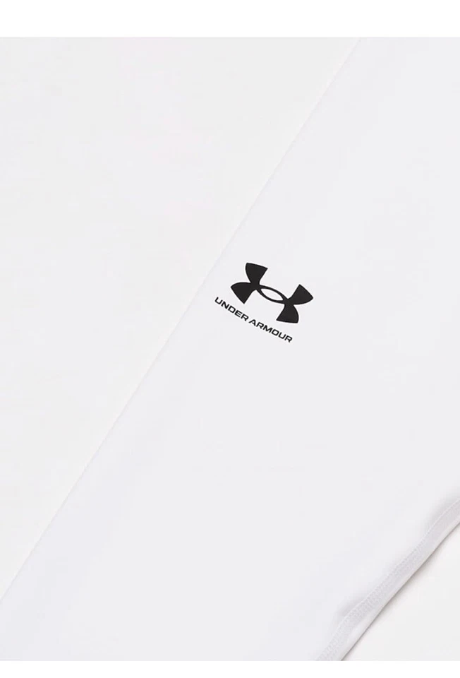 Under Armour Boys' ColdGear Armour Fitted Leggings White/Black YLG - Image 4 of 4