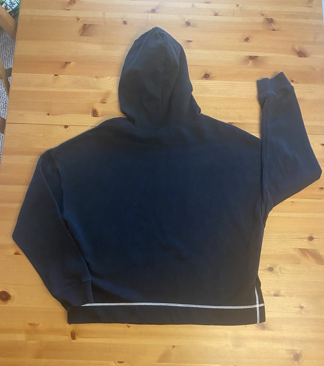Yitty Black Hoodie Hooded Sweatshirt Fits Like Women's Size M-L