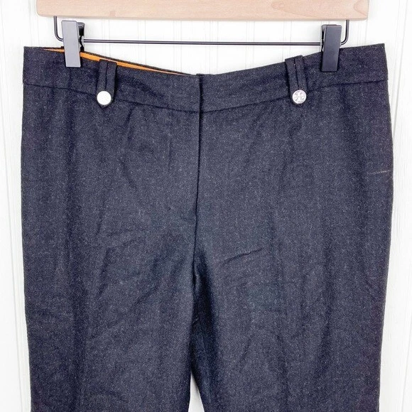 Pantalone Tory Burch Corrina Heather grigio scuro 100% lana taglia 6 stile 23061221
