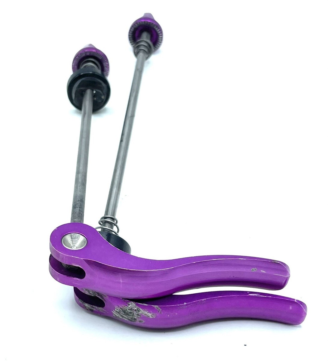 Salsa Skewers Purple 3dv Titanium Quick Release Set No Logo Vintage USA Made | eBay Salsa Skewers Purple 3dv Titanium Quick Release Set No Logo Vintage USA Made | eBay