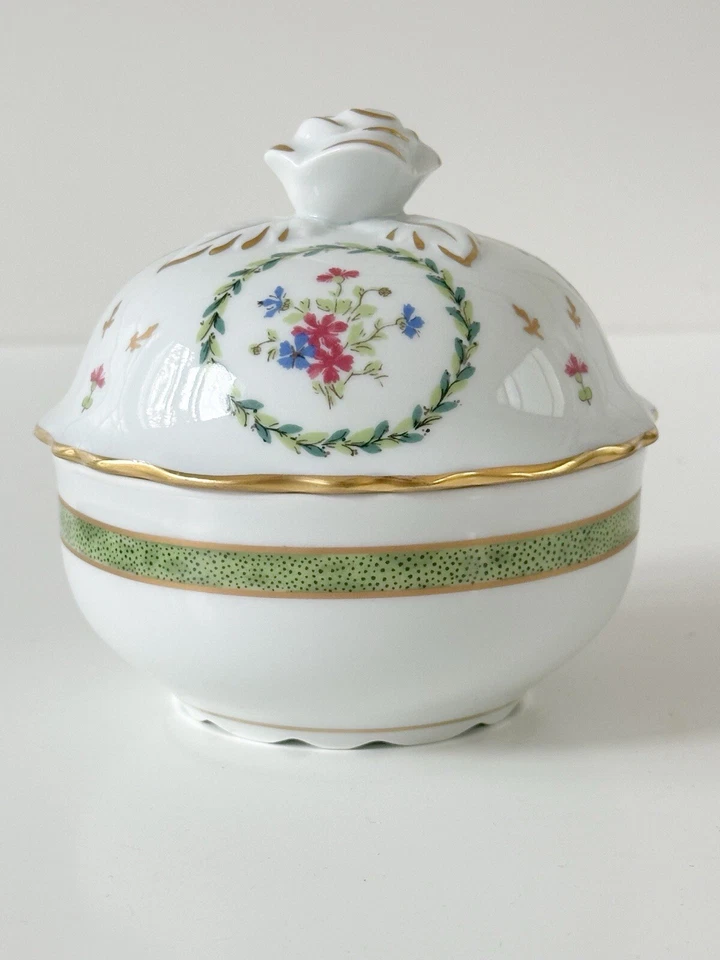 Azúcarera vintage Haviland Limoges France Vieux Paris defectuosa con tapa G3D Foto 4 de 4